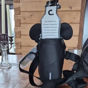Corkcicle Black Bottle Carrier Disney Pragmatic Sling